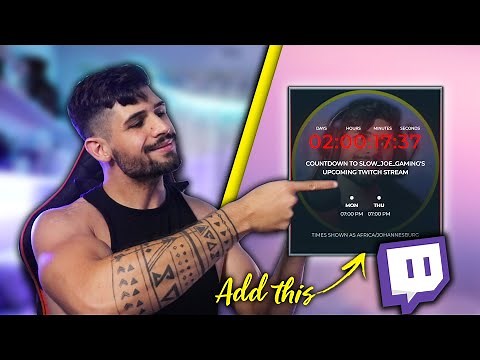 How to add a LIVE Countdown Stream Schedule in Your Twitch Panels!
