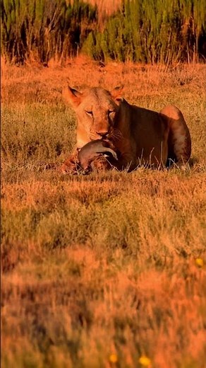 Young warthog meets its fate after being caught by a lioness #animals #wildlife #predatorvsprey