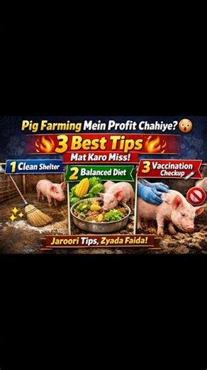 Ye 3 tips miss mat karo! 🐷🔥 #shorts #pigfarming @villagepigfarm