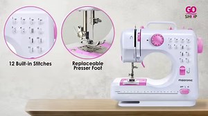 Maidronic 12-Stitch Sewing Machine ⚡ Built-in sewing light 🤸‍♀ Portable & lightweight 💫 Double thread and double speed ♻ Automatic thread rewind 🔋 Powered by battery (4 x AA) or adapter 💪 1 Year warranty 💯 SIRIM certificate Shop 1 now > http://bit.ly/2KwtGU3 | Go Shop Malaysia