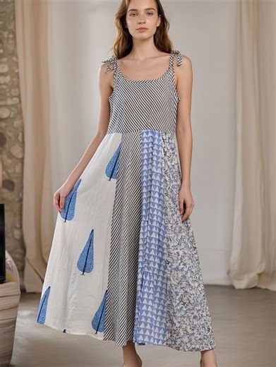 Super Lightweight Mixed Print Blockprint Cotton Sundress - Etsy