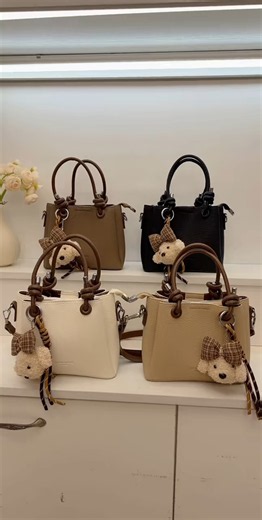 Three-Layer Soft Leather Bucket Tote Bag | Stylish & Spacious Everyday Essential #shortsfeed