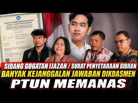 🔴LIVE❗DARI PTUN JAKARTA : SIDANG SUKET PENYETARAAN / IJAZAH GIBRAN
