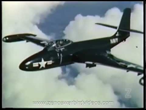 US Navy Jet Fighter Tactics - Restored Color 1951