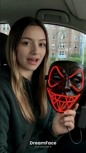 LED Halloween Mask 🎃 | Glow in the Dark Scary Costume Mask | Party, Rave & Masquerade