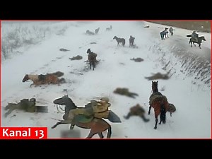 Ukraine destroys Putin's army that attacked with horses in harsh weather: Robots came into action