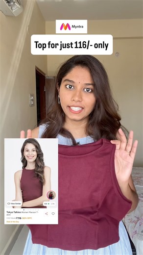 Top under 150rs/- only 😲 #tops #myntrafinds #shorts #ytshorts #croptop #under150 #shortvideo