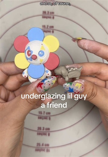 Underglazing a Circus Puppy for Kids