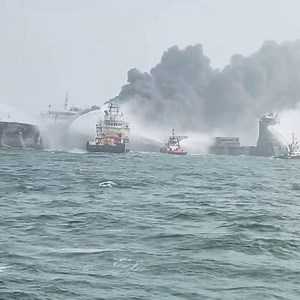 17K views · 98 reactions | A Russian national has been arrested after a cargo ship collided with an oil tanker off the British coast. | The Mirror | Facebook