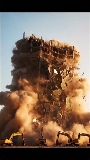 Skyscraper Demolition Timelapse #timelapsebuilder