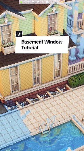 Replying to @Liv I hope this helps! I love sneaking some windows in the basement to help add some natural lighting #simstok #letsbuildhouses #sims4buildingtips #sims4tipsandtricks #sims4tutorial
