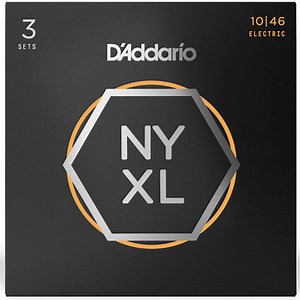 D'Addario 3 Pack NYXL Electric Guitar Strings NYXL1046-3P Light 10-46