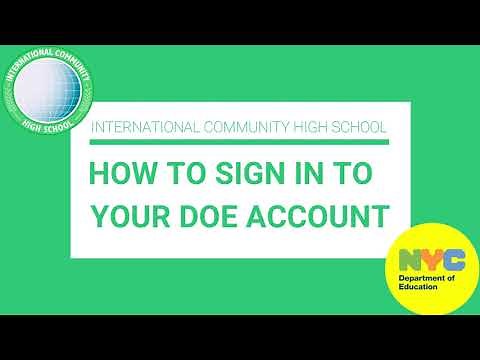 How to Access Your DOE Student Account