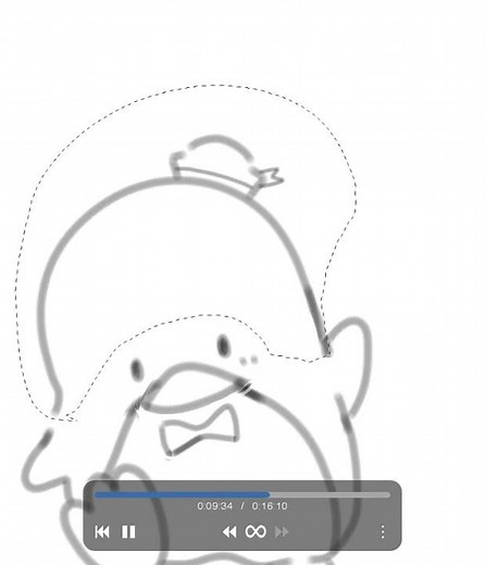 🐧タキシードサム完全線画描いてみた！【タイムラプス】