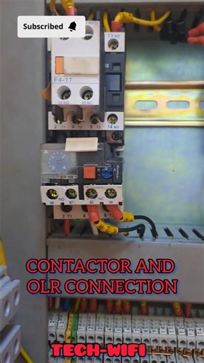 contactor and OLR wiring connection | over load relay wiring | #mechanical #electrical