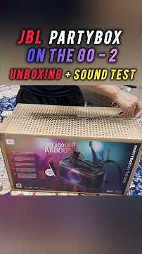 JBL PARTYBOX ON THE GO 2 - UNBOXING AND SOUND TEST #jbl #jblpartyboxonthego2 #jblpartybox