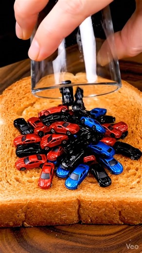 Oddly Satisfying Bread Cutting ASMR | Mini Car & Mini House Slice 😌🔪#asmr #ai #viral #shorts #short