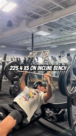 Incline Bench is a great exercise to push yourself on for upper body strength