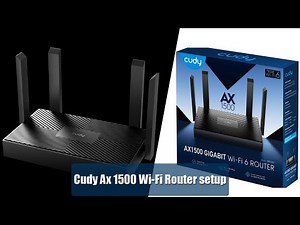 How to setup Cudy WR1500 AX1500 Gigabit Dual Band WiFi 6 Mesh Router