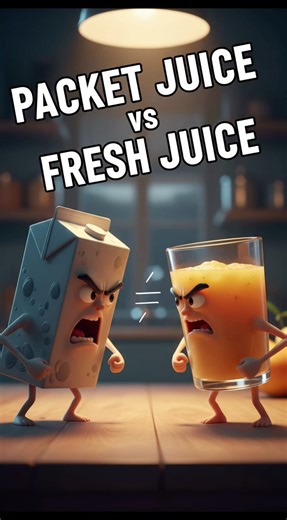 Packet Juice vs Fresh Juice #shorts #funny #viral #facts
