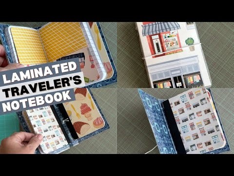 DIY Mini Traveler’s Notebook with Laminated Cover | 3.5”x5” Journal with Inserts & Folders