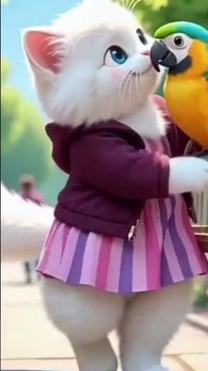 cat buying parrot #cat #ai #catshorts #aicatshorts