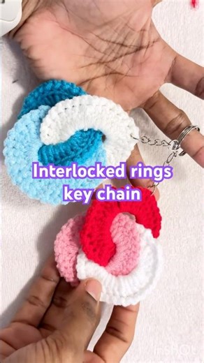 Interlocked Rings Key Chain
