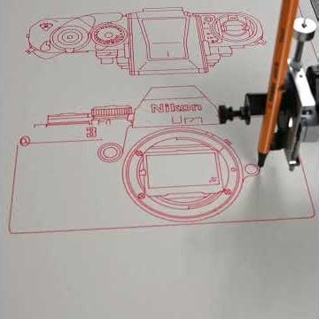 Nikon F3 Camera Plotter Art