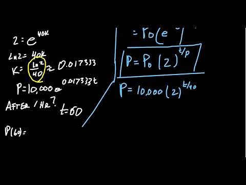 Exponential Growth (Bacteria Culture Doubles Every 40 Minutes)