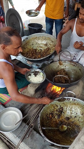 Tasty Beef Fry Kalavuna with Sada Vat #streetfood #trending #reels | Street Food Collecting