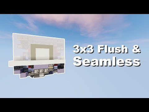 Flush and Seamless 3x3 Piston Door / Minecraft Tutorial