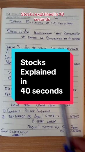 Understanding Stocks in 40 Seconds
