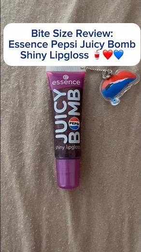 Bite Size Review: Essence Pepsi Juicy Bomb Shiny Lipgloss| Andy ML #essence #pepsi #shorts