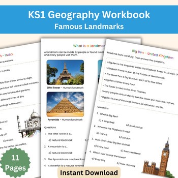 Famous Landmarks – Geography Worksheets to Build World Knowledge
