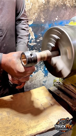 Manual Con Rod Bushing Repair! #engine #truck #conrod #bushing #mechanic #skills #trending #viral