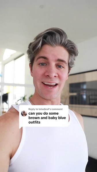 Brown and Baby Blue Outfits