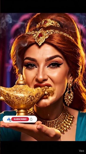 Eating ASMR: Princess Jasmine Crushing The Gold Magic Lamp (Intense Brittle Cracks)#shrots