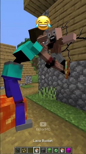 Minecraft Freezing Time to Save Village #shorts