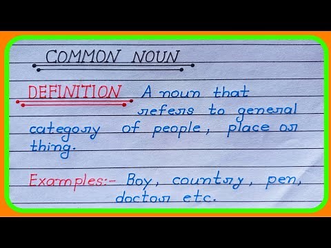 Definition of Common Noun || What is Common Noun || Common Noun Definition || #commonnoun