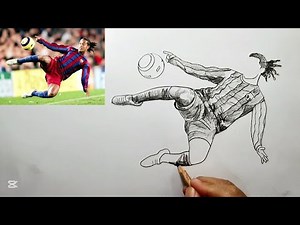 How to Draw RONALDINHO Amazing Football Skills | Easy Pencil Sketch Tutorial