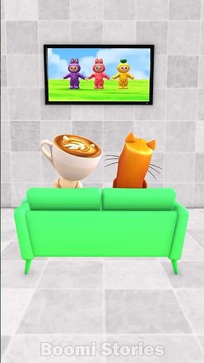 Boomi Turns Off the TV! 😂 Tung Tung Sahur & Cappuccina Shocked! #boomistories #familyfun #comedy