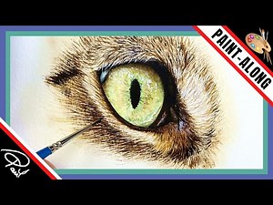 HOW TO Paint a Realistic Cat's Eye in Watercolour - Paint with Me