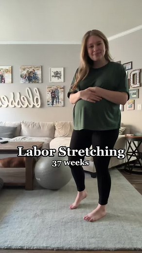 Labor stretching to hopefully reduce tearing!!!! 🤞🏼 Remember to breathe through every movement and only do what feels good! I saw a lot of these movements from different videos on TikTok in my early pregnancy, inspo from them!! #firsttimemom #soontobemom #tearing #laboranddelivery #stretching #37weeks #momsoftiktok #babytok #pregnancyjourney