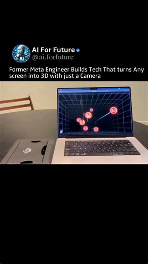 AI for Future on Instagram: "A former Meta engineer built a wild head-tracking system that uses your front camera to turn any screen into a 3D window — no glasses, no headset, just pure motion parallax magic. Follow @ai.forfuture for the latest AI updates like this!"