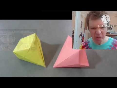Making the Real Origami DIAMOND!!! - What? Glue? By Jeremy Shafer (funny editing) (failure) 
