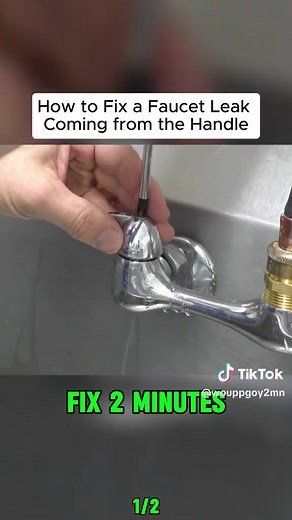 How to Fix a Faucet Leak Coming from the Handle #shower #plumbing #homerepair #PlumbingTips #howto #showertiktok #repair #howtotiktok #Tricks #SimpleFix #tipsandtricks #FixItYourself #diyproject #cleantok #lifehack #cleaningtiktok #cleaningtips #fyp