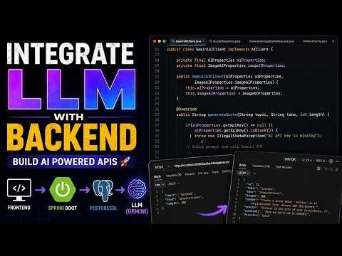 🚀 How to Integrate LLM with Backend | Spring Boot + PostgreSQL + Gemini AI 2026