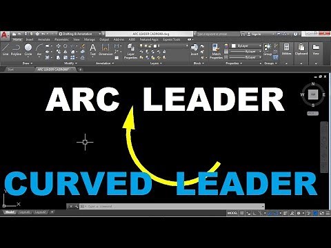 How to draw an Arc leader or Curved Leader in AutoCAD 2018