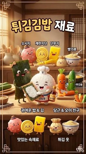 Crispy Fried Gimbap Animation #shorts