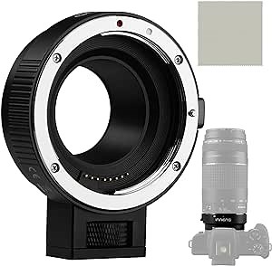 EF-EOS M Auto-Focus Mount Lens Adapter, EF/EF-S Lens to EOS-M (EF-M Mount) Mount Converter Ring with Removable Tripod Mount Compatible for Canon Camera EOS M M2 M3 M5 M6 M10 M50 M100 M200